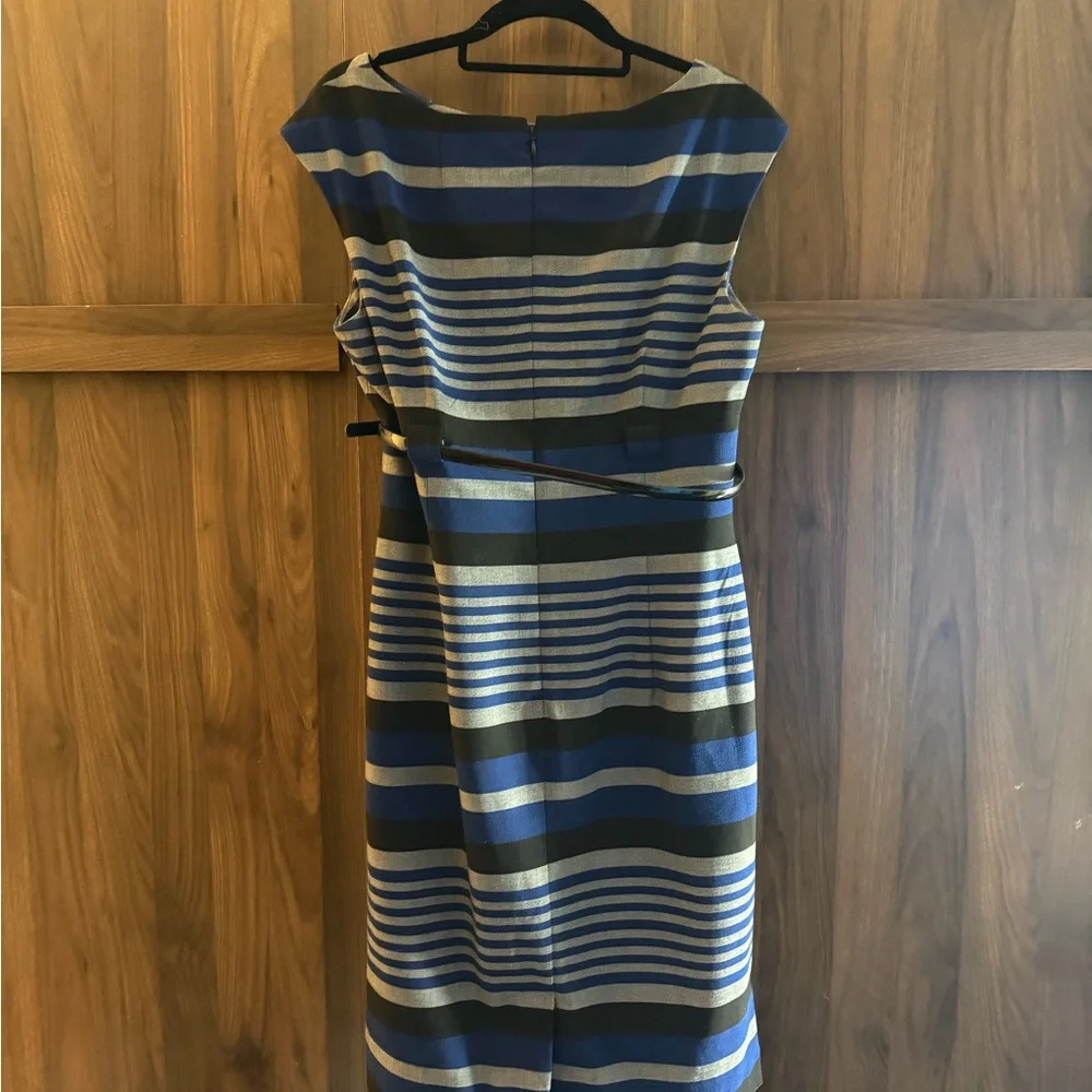 Calvin Klein Blue and Black Striped Dress - Picture 6 of 7